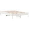 Cama Matrimonial | Cama Para Adultos | Estructura De Cama De Madera Maciza De Pino Blanco 160x200 Cm Cfw81741