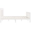 Cama Matrimonial | Cama Para Adultos | Estructura De Cama De Madera Maciza De Pino Blanco 160x200 Cm Cfw241048