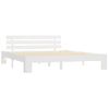 Cama Matrimonial | Cama Para Adultos | Estructura De Cama De Madera Maciza De Pino Blanco 180x200 Cm Cfw477274