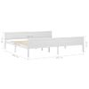 Cama Matrimonial | Cama Para Adultos | Estructura De Cama De Madera Maciza De Pino Blanco 200x200 Cm Cfw746919