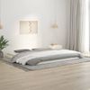 Cama Matrimonial | Cama Para Adultos | Estructura De Cama De Madera Maciza De Pino Blanco 200x200 Cm Cfw728469