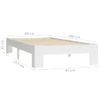 Cama Individual | Cama Para Adultos | Estructura De Cama De Madera Maciza De Pino Blanco 90x200 Cm Cfw136987