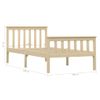 Cama Individual | Cama Para Adultos | Estructura De Cama De Madera Maciza De Pino Clara 100x200 Cm Cfw208978