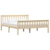 Cama Matrimonial | Cama Para Adultos | Estructura De Cama De Madera Maciza De Pino Clara 160x200 Cm Cfw899470