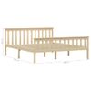 Cama Matrimonial | Cama Para Adultos | Estructura De Cama De Madera Maciza De Pino Clara 160x200 Cm Cfw899470