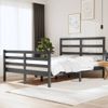 Cama Matrimonial | Cama Para Adultos | Estructura De Cama De Madera Maciza De Pino Gris 140x190 Cm Cfw632315