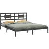 Cama Matrimonial | Cama Para Adultos | Estructura De Cama De Madera Maciza De Pino Gris 160x200 Cm Cfw487313