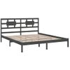 Cama Matrimonial | Cama Para Adultos | Estructura De Cama De Madera Maciza De Pino Gris 160x200 Cm Cfw487313