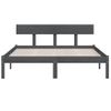 Cama Matrimonial | Cama Para Adultos | Estructura De Cama De Madera Maciza De Pino Gris 160x200 Cm Cfw973543