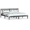 Cama Matrimonial | Cama Para Adultos | Estructura De Cama De Madera Maciza De Pino Gris 200x200 Cm Cfw271759