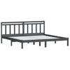 Cama Matrimonial | Cama Para Adultos | Estructura De Cama De Madera Maciza De Pino Gris 200x200 Cm Cfw271759