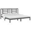 Cama Matrimonial | Cama Para Adultos | Estructura De Cama De Madera Maciza De Pino Gris 200x200 Cm Cfw435612