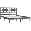 Cama Matrimonial | Cama Para Adultos | Estructura De Cama De Madera Maciza De Pino Gris 200x200 Cm Cfw575448