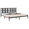 Cama Matrimonial | Cama Para Adultos | Estructura De Cama De Madera Maciza De Pino Gris 200x200 Cm Cfw652594