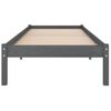 Cama Individual | Cama Para Adultos | Estructura De Cama De Madera Maciza De Pino Gris 90x200 Cm Cfw368885