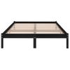 Cama Matrimonial | Cama Para Adultos | Estructura De Cama De Madera Maciza De Pino Negra 120x200 Cm Cfw730631