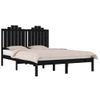 Cama Matrimonial | Cama Para Adultos | Estructura De Cama De Madera Maciza De Pino Negra 140x190 Cm Cfw789965