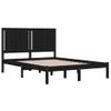 Cama Matrimonial | Cama Para Adultos | Estructura De Cama De Madera Maciza De Pino Negra 140x190 Cm Cfw654378