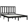 Cama Matrimonial | Cama Para Adultos | Estructura De Cama De Madera Maciza De Pino Negra 140x190 Cm Cfw995908