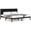 Cama Matrimonial | Cama Para Adultos | Estructura De Cama De Madera Maciza De Pino Negra 200x200 Cm Cfw684965