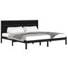 Cama Matrimonial | Cama Para Adultos | Estructura De Cama De Madera Maciza De Pino Negra 200x200 Cm Cfw684965