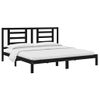 Cama Matrimonial | Cama Para Adultos | Estructura De Cama De Madera Maciza De Pino Negro 200x200 Cm Cfw727924