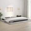 Cama Matrimonial | Cama Para Adultos | Estructura De Cama De Madera Maciza De Pino Negro 200x200 Cm Cfw739636