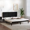 Cama Matrimonial | Cama Para Adultos | Estructura De Cama De Madera Maciza De Pino Negro 200x200 Cm Cfw309702