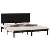 Cama Matrimonial | Cama Para Adultos | Estructura De Cama De Madera Maciza De Pino Negro 200x200 Cm Cfw309702