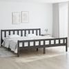 Cama Matrimonial | Cama Para Adultos | Estructura De Cama De Madera Maciza Gris 160x200 Cm Cfw383640