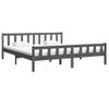 Cama Matrimonial | Cama Para Adultos | Estructura De Cama De Madera Maciza Gris 160x200 Cm Cfw383640