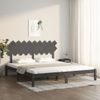 Cama Matrimonial | Cama Para Adultos | Estructura De Cama Madera Maciza Gris Super King 180x200 Cm Cfw379209