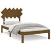 Cama Individual | Cama Para Adultos | Estructura De Cama De Madera Maciza Marrón Miel 100x200 Cm Cfw569184