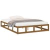 Cama Matrimonial | Cama Para Adultos | Estructura De Cama De Madera Maciza Marrón Miel 200x200 Cm Cfw819631