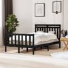 Cama Matrimonial | Cama Para Adultos | Estructura De Cama De Madera Maciza Negra 120x200 Cm Cfw823736