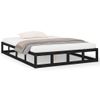 Cama Matrimonial | Cama Para Adultos | Estructura De Cama De Madera Maciza Negra 160x200 Cm Cfw699757