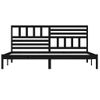 Cama Matrimonial | Cama Para Adultos | Estructura De Cama De Madera Maciza Negra 180x200 Cm Cfw445755