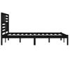 Cama Matrimonial | Cama Para Adultos | Estructura De Cama De Madera Maciza Negra 180x200 Cm Cfw445755