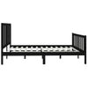 Cama Matrimonial | Cama Para Adultos | Estructura De Cama De Madera Maciza Negra 200x200 Cm Cfw304756