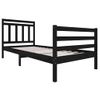 Cama Individual | Cama Para Adultos | Estructura De Cama De Madera Maciza Negra 90x200 Cm Cfw670731