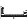 Cama Individual | Cama Para Adultos | Estructura De Cama De Madera Maciza Negra 90x200 Cm Cfw670731