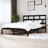 Cama Matrimonial | Cama Para Adultos | Estructura De Cama De Matrimonio Madera Maciza Negro 180x200 Cm Cfw437461