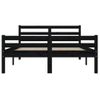 Cama Matrimonial | Cama Para Adultos | Estructura De Cama De Madera Maciza Negro 140x190 Cm Cfw727074