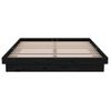 Cama Matrimonial | Cama Para Adultos | Estructura De Cama De Madera Maciza Negro 140x190 Cm Cfw531613