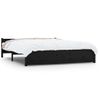 Cama Matrimonial | Cama Para Adultos | Estructura De Cama De Madera Maciza Negro 140x190 Cm Cfw618901