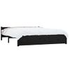 Cama Matrimonial | Cama Para Adultos | Estructura De Cama De Madera Maciza Negro 140x190 Cm Cfw618901