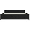 Cama Matrimonial | Cama Para Adultos | Estructura De Cama De Madera Maciza Negro 140x190 Cm Cfw618901