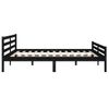 Cama Matrimonial | Cama Para Adultos | Estructura De Cama De Madera Maciza Negro 200x200 Cm Cfw476418