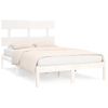 Cama Matrimonial | Cama Para Adultos | Estructura De Cama De Madera Maciza Pino Blanca 160x200 Cm Cfw985370