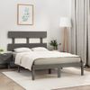 Cama Matrimonial | Cama Para Adultos | Estructura De Cama De Madera Maciza Pino Gris 160x200 Cm Cfw734914